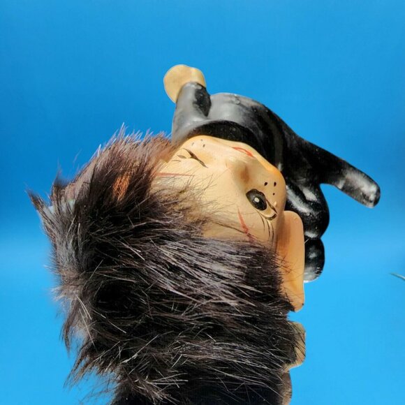 Vintage Winking Pixie Elf Black Outfit Furry Hair DABS Japan Figurine - Picture 8 of 9